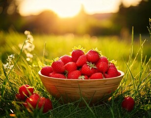 Eine Schale Erdbeeren