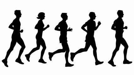 silhouettes of women and man