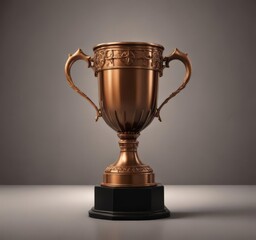 Modern vector silhouette of bronze trophy cup ,  minimal,  esports