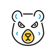 Multi color icon for  bear