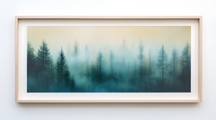Misty Forest Landscape Artwork.