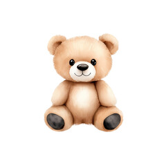 Obraz premium Cute stuffed teddy bear perfect for children's rooms and gifts. isolated against a transparent background.