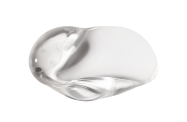 cosmetic smears cream gel texture on transparent background