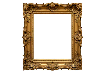 Ornate Gold Picture Frame: Antique Style Frame for Art and Photos transparent background