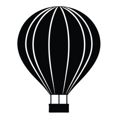Hot air balloon vector silhouette