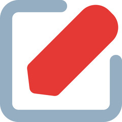 Edit Pencil Fill In Cut Out Square Icon
