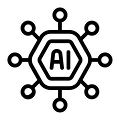 AI Chips Line Icon