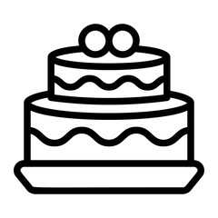 Birthday Cake Line Icon