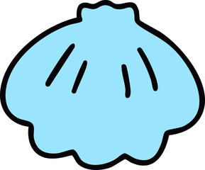 여름 조개 라인드로잉 아이콘(summer line drawing icon)