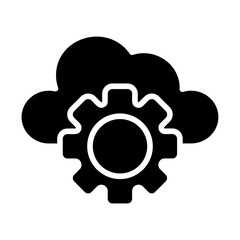 Cloud Auto Solid Icon