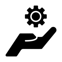 Digital Hands Solid Icon
