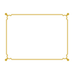 gold simple border frame.eps