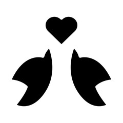 First Kiss Solid Icon