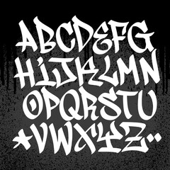 A complete graffiti tagging font from A to Z. Handstyle alphabet in vector format, ideal for urban design, streetwear, posters, stickers, and hip-hop visuals. Fully editable and scalable.