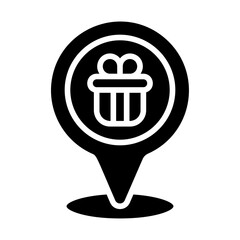 Location Gift Solid Icon