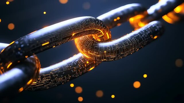 Glowing Chain Links with Electronic Circuit Design