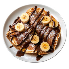 [Transparent Background PNG] Chocolate Banana Crepes