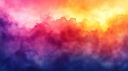 Naklejka premium Abstract watercolor background with bright rainbow colors blending and flowing together for a vibrant, artistic effect