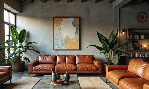 154. Industrial Elements Meet Minimalist Design in the Living Room
