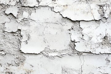 Cracked White Wall Texture Background
