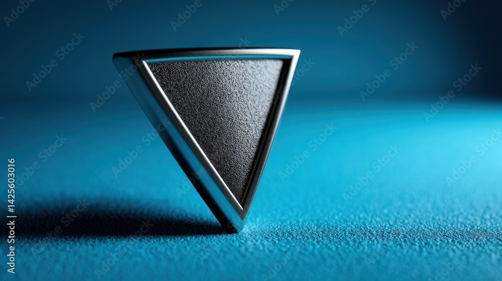 Poster a triangle shaped object representing financial technology security concepts in a fintech environmen