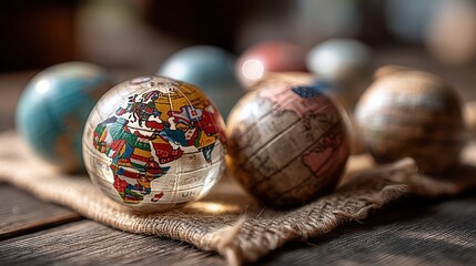 Globe on a table symbolizing the concept of language access and multilingual services supporting global communication efforts