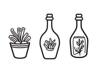 Traditional Indian Raita dish line art vector illustration