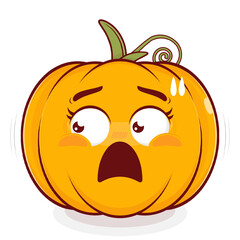 pumpkin scared face cartoon cute