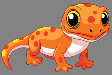 vector illustration of a cute cartoon gecko.