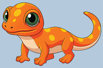 vector illustration of a cute cartoon gecko.