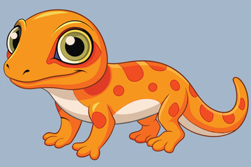 vector illustration of a cute cartoon gecko.