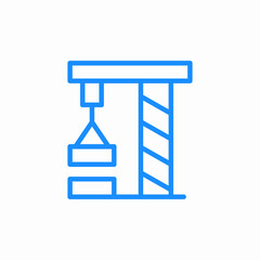 construction lift cargo icon sign vector