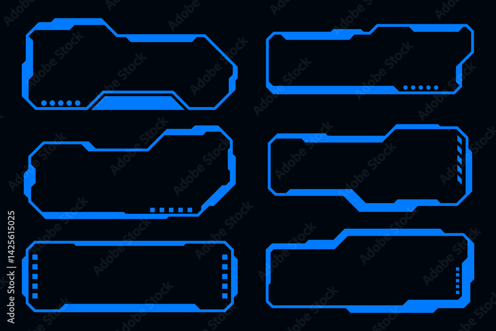 Poster frame technology futuristic interface ui element