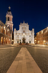 Italy/Marches, Ancona district, Loreto, Madonna Square with the Basilica of the Holy House