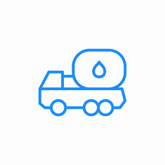 liquid tanker icon sign vector