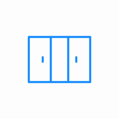 panel sliding door icon sign vector