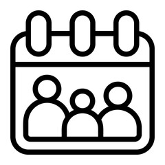 Family Day Line Icon