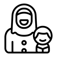 Mother's Warmth Line Icon