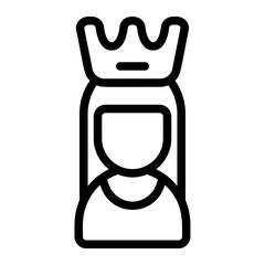 Queen Of Mom Line Icon