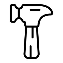 Hammer Tool Line Icon