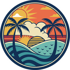 Obraz premium summer t-shirt vector design