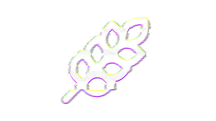 Icon wheat is distorted. Glitch. Noise, chromatic aberration, geometric distortion