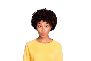 Close-up portrait of her she nice attractive lovely cute flirty girlish wavy-haired girl sending air kiss isolated over violet purple lilac pastel color background