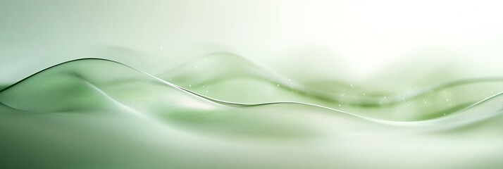 A serene light green background with soft transparent waves and gentle curves, creating an elegant and peaceful vibe. Perfect for calming designs, wallpapers, and creative projects