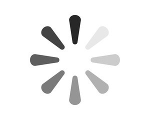 Loading bar status icon. Vector illustration. Vector loaded icons. Download progress. Donload or Upload.