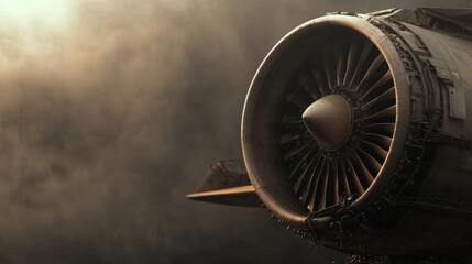 An aircraft engine mechanic performing a routine inspection, checking for fuel efficiency issues,