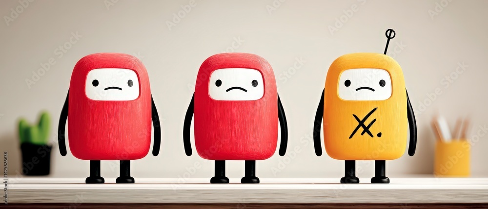 Poster sad robots ai chatbot error problem solving troubleshooting