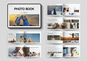 Digital Photo Album Book Template Landscape