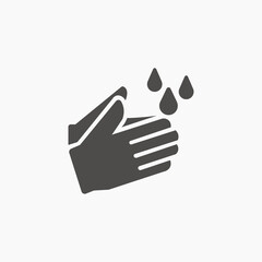 Wash your hands icon, personal hygiene vector. Disease prevention, hand disinfection illustration