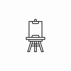 artistic canvas stand icon sign vector